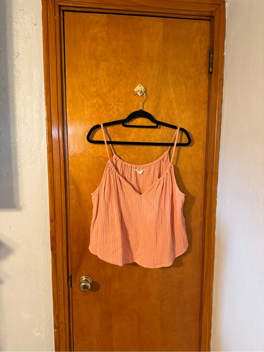 O'Neill Peach Textured Spaghetti-Strap Tank Top Size XL